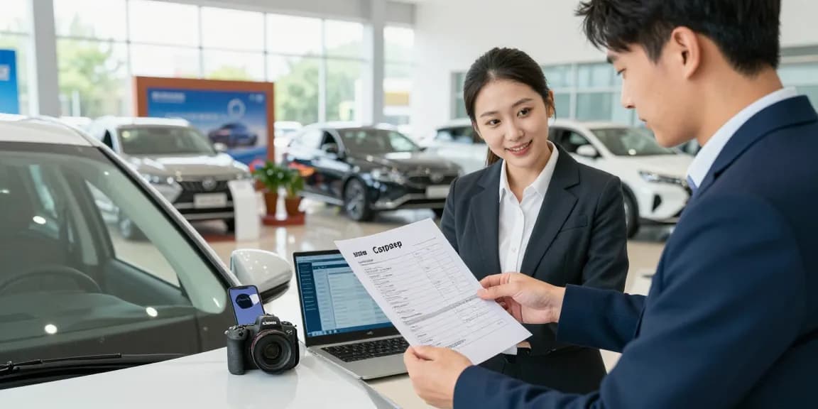Car check UK report being reviewed by a buyer ensuring a safe vehicle purchase.