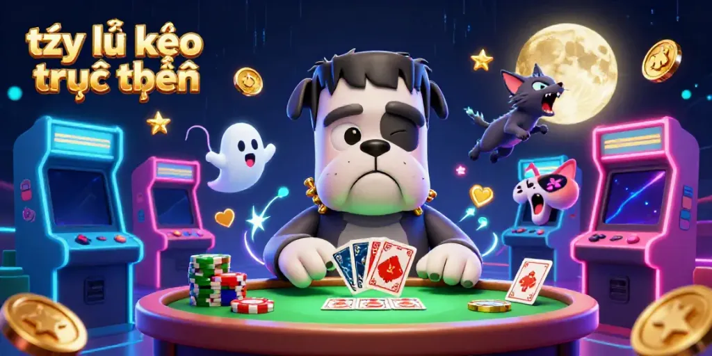 Engage in the thrill of tỷ lệ kèo trực tuyến amidst colorful casino elements.