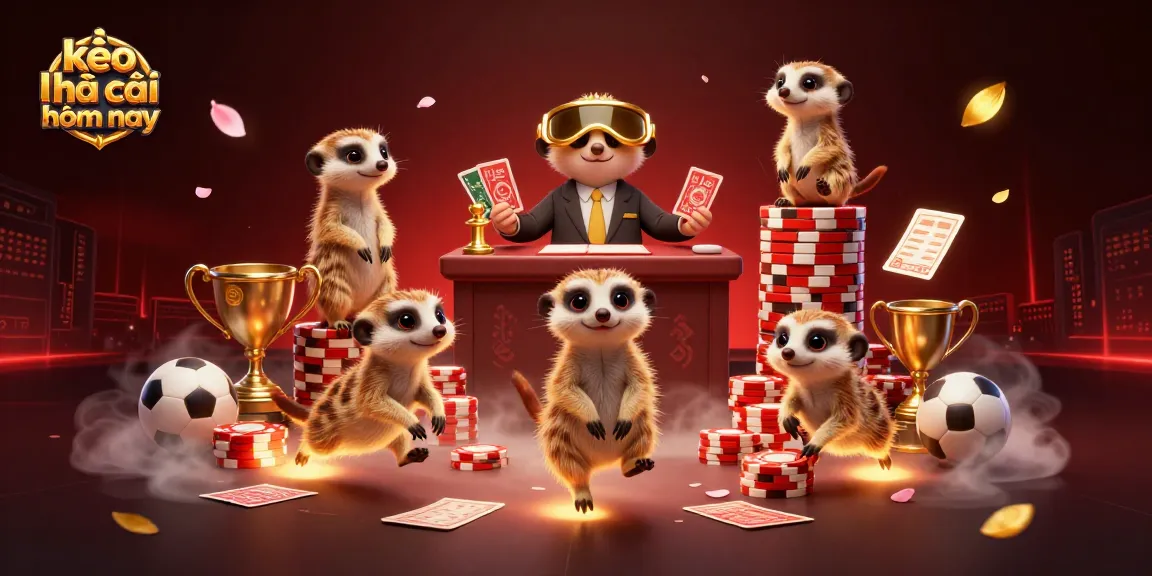 Engage with kèo nhà cái hôm nay as meerkats master sports betting in a vibrant, dynamic casino scene.