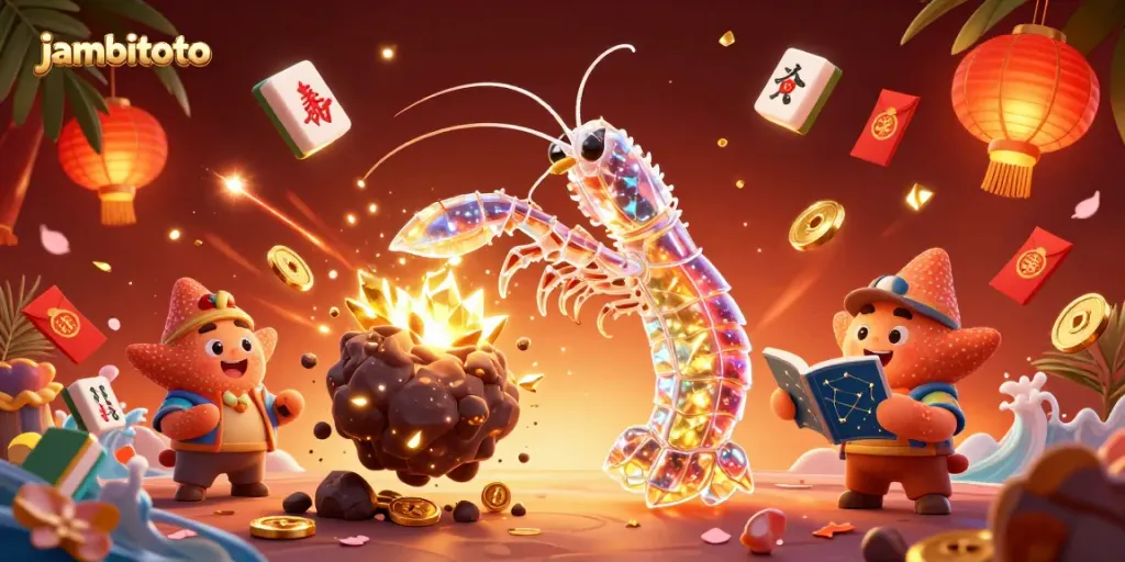 Experience the luck at jambitoto with stunning illustrations of gambling adventures filled with vibrant colors and exciting elements.