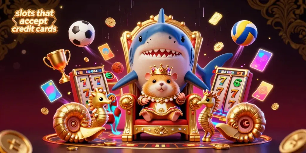 Experience slots that accept credit cards with an engaging 3D casino scene showcasing vibrant characters and dynamic game elements.