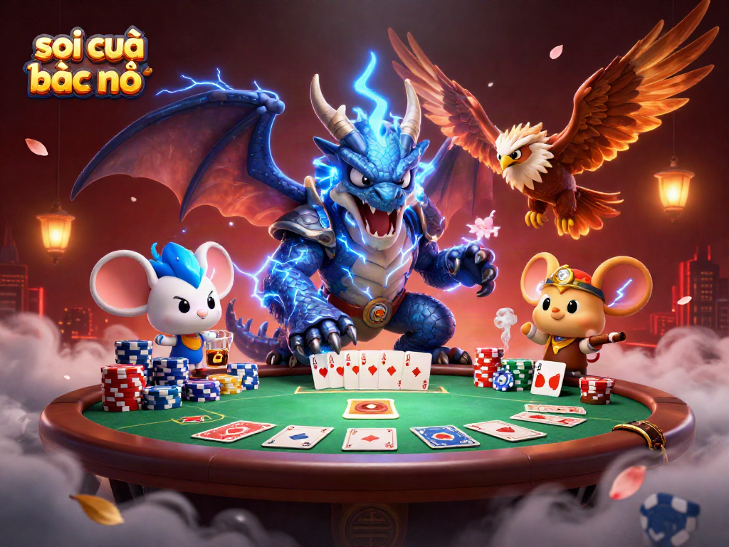 Spark excitement with soi cầu bạc nhớ in a lively casino scene showcasing charismatic characters and gaming elements.