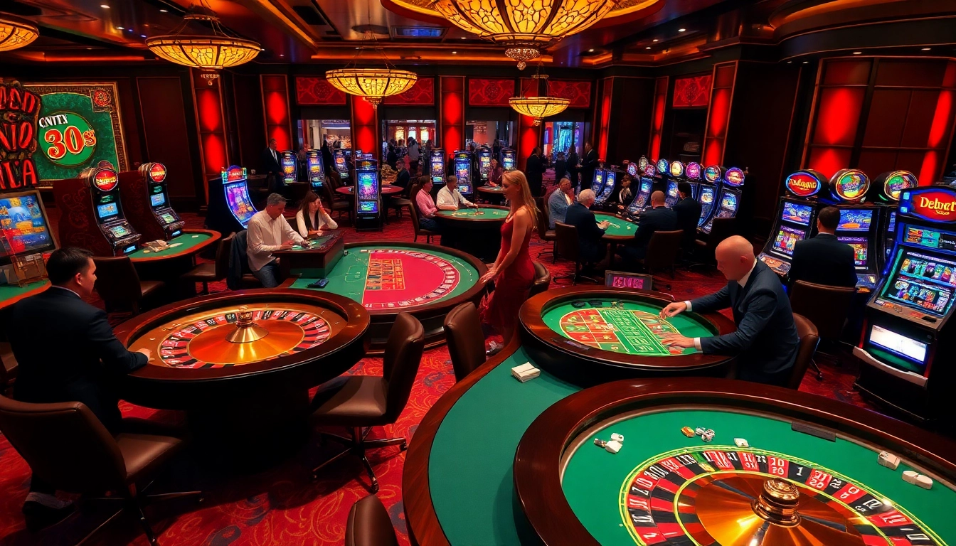 Players experience excitement at De bet casino tables, showcasing luxury and thrilling gameplay.