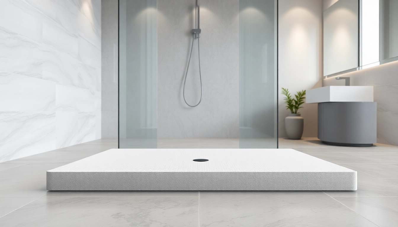 Enhance your space with this elegant shower base shower design in a modern bathroom.