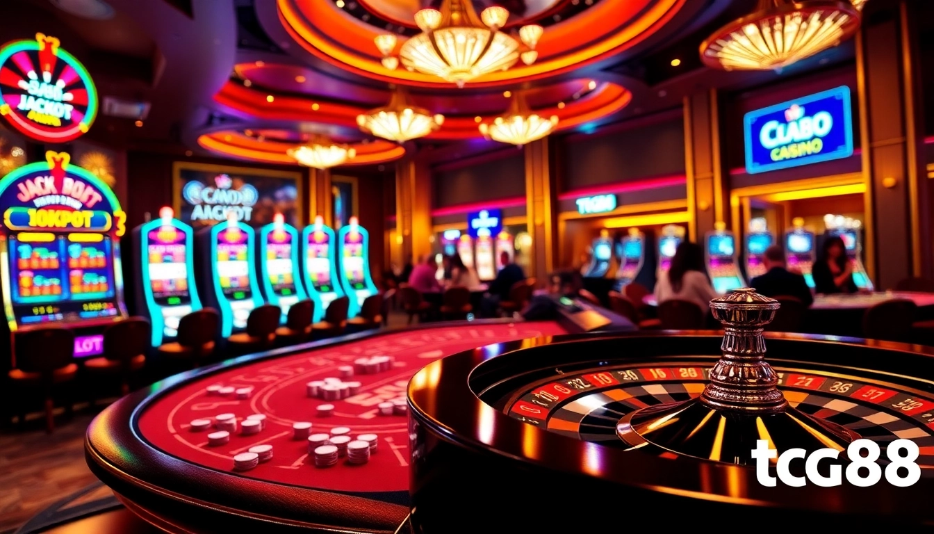 Experience the thrill of tg88 with dynamic casino tables and vibrant slot machines.