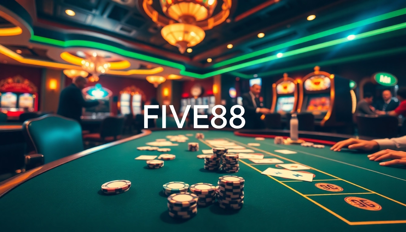 Experience the excitement of FIVE88 with thrilling casino games and engaging table interactions.