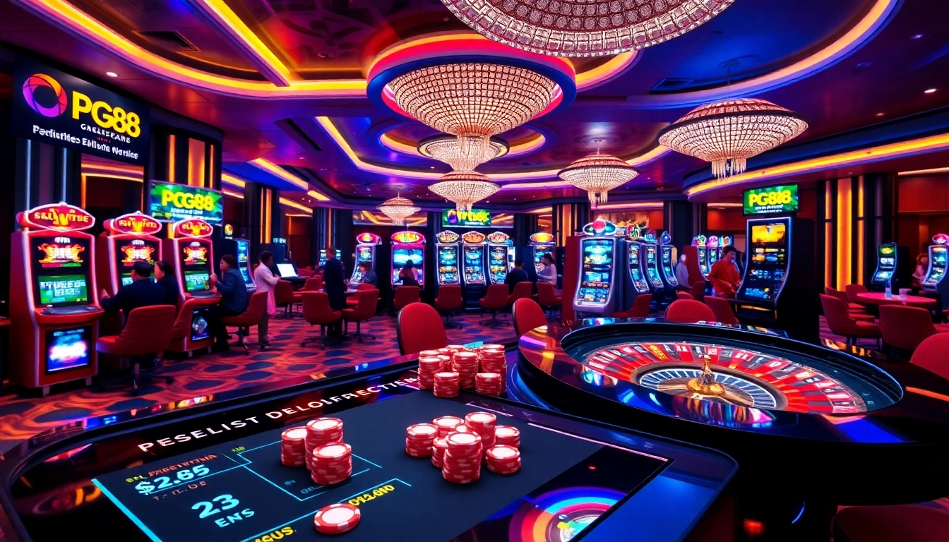 Experience the thrill of gaming at PG88 with vibrant casino visuals.
