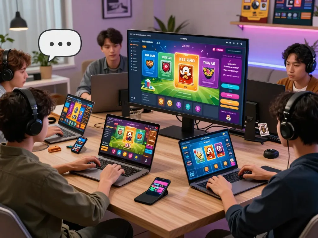 Players enjoy diverse card games on Rikvip's vibrant digital platform, showcasing modern gaming atmosphere.