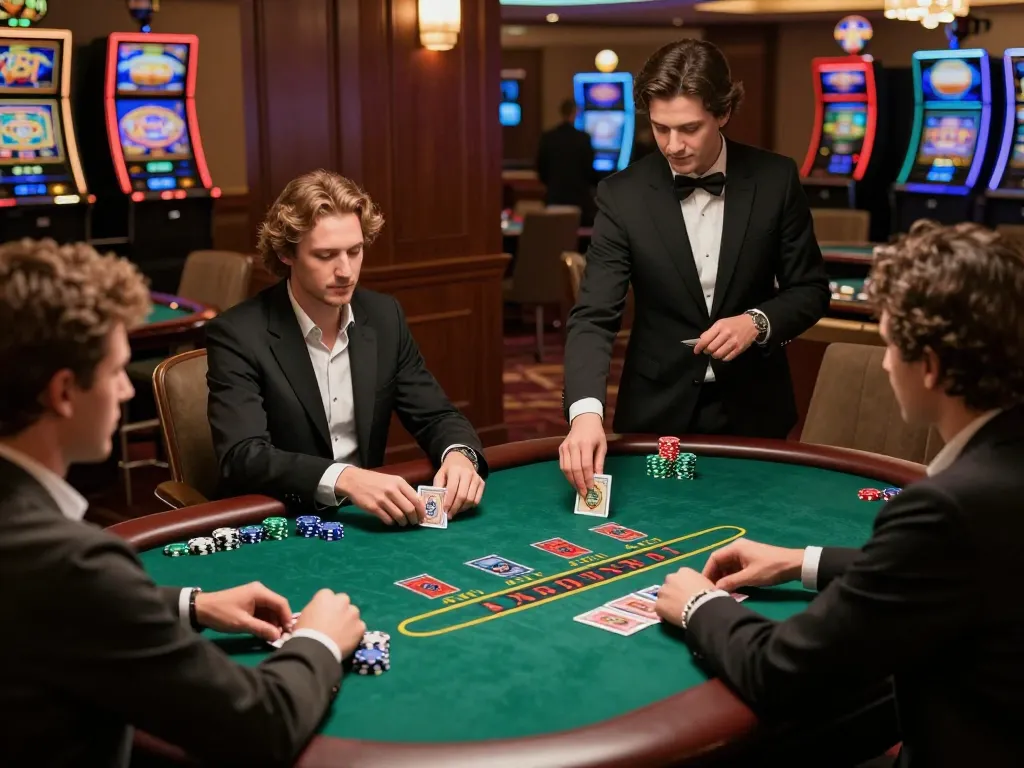 Players enjoy blackjack at FC88 casino, showcasing dynamic gameplay and strategic betting