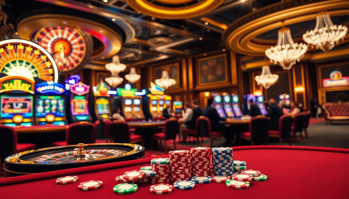 Experience the excitement of XX88 with vibrant casino games and elegant gaming setups.