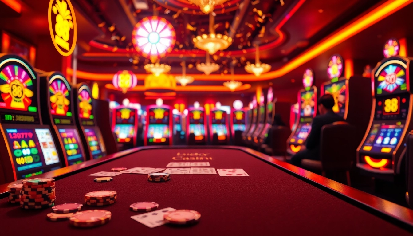 Experience the thrill of lucky 88 slots with vibrant casino visuals and engaging gameplay.