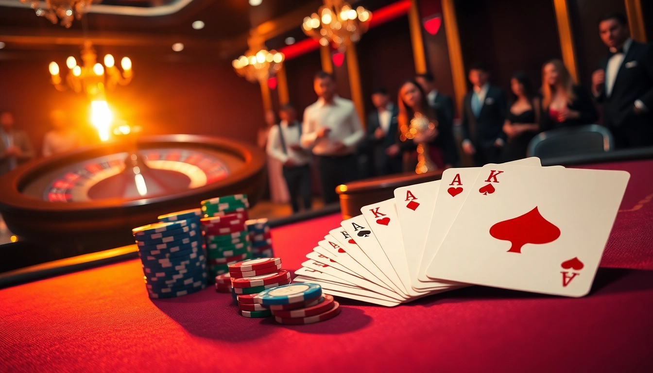 Experience the thrill of keonhacai at a luxurious poker table with elegant chips and cards.