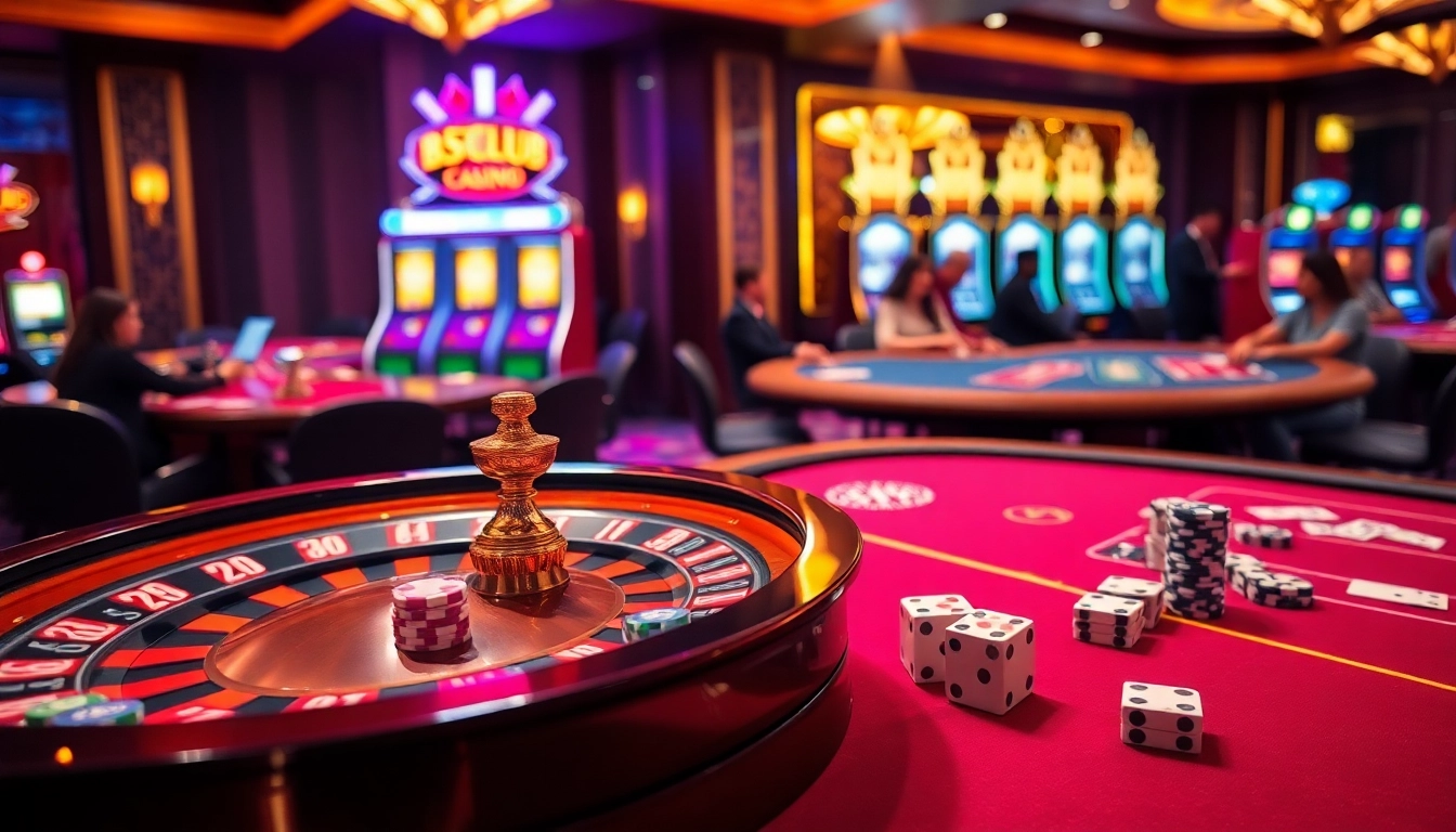 B52CLUB casino players enjoying a lively poker game at an upscale table.