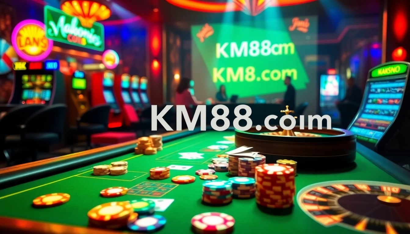 Experience the excitement of the KM88 com link at a luxurious online casino with vibrant games and enthusiastic players.