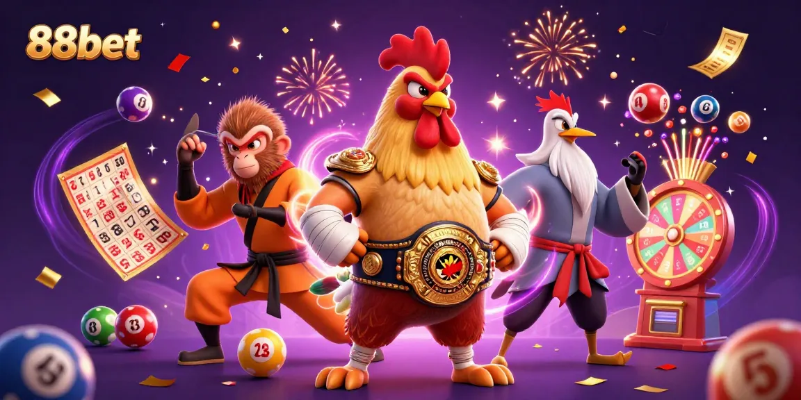 Experience thrilling wins with 88bet's vibrant gaming action, featuring dynamic characters and exciting elements.