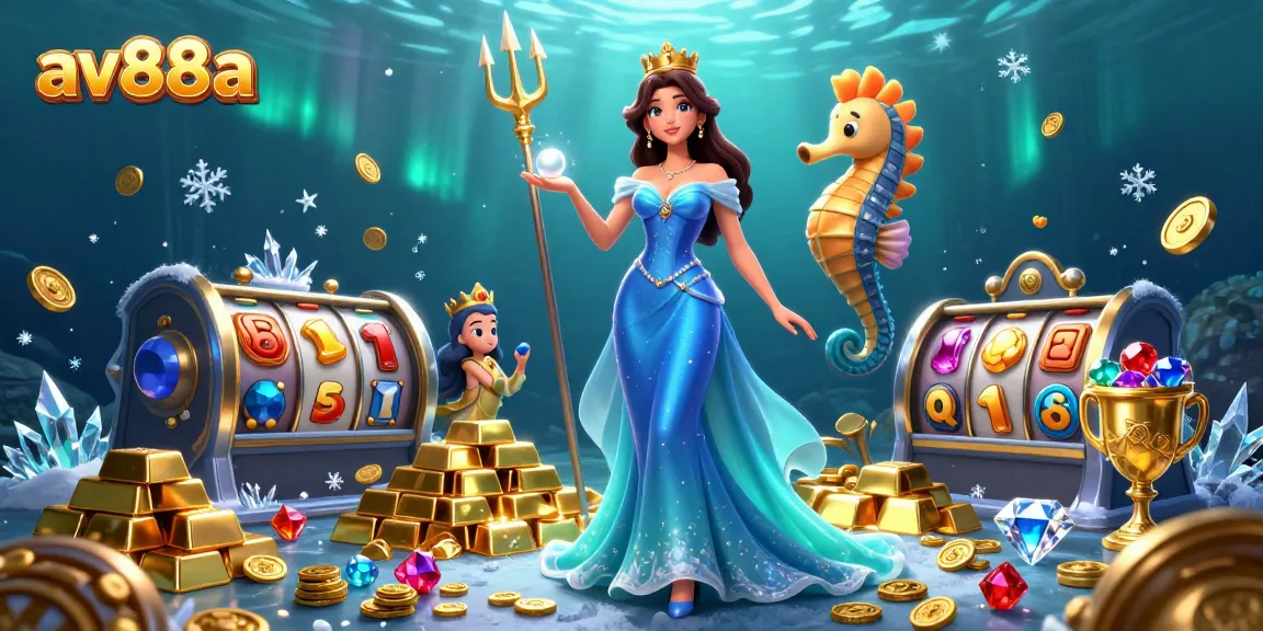 Spin winning reels and treasure at av88a with the trident-seahorse king and a glowing pearl