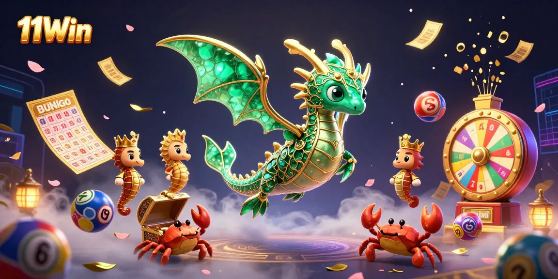 Win exciting prizes at 11Win with vibrant lottery elements and captivating visuals.