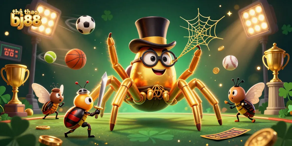 Engage in thể thao bj88 with an illustrated scene of sports betting excitement, featuring dynamic sports elements.