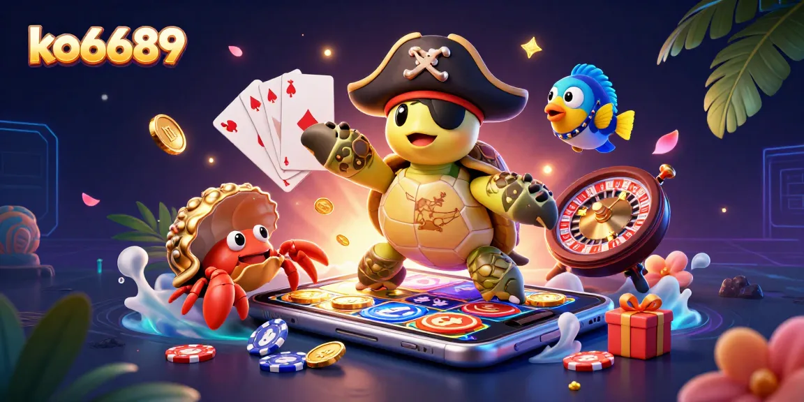 Engage with thrilling games at ko6689 with vibrant slot machines and cartoon-themed characters.