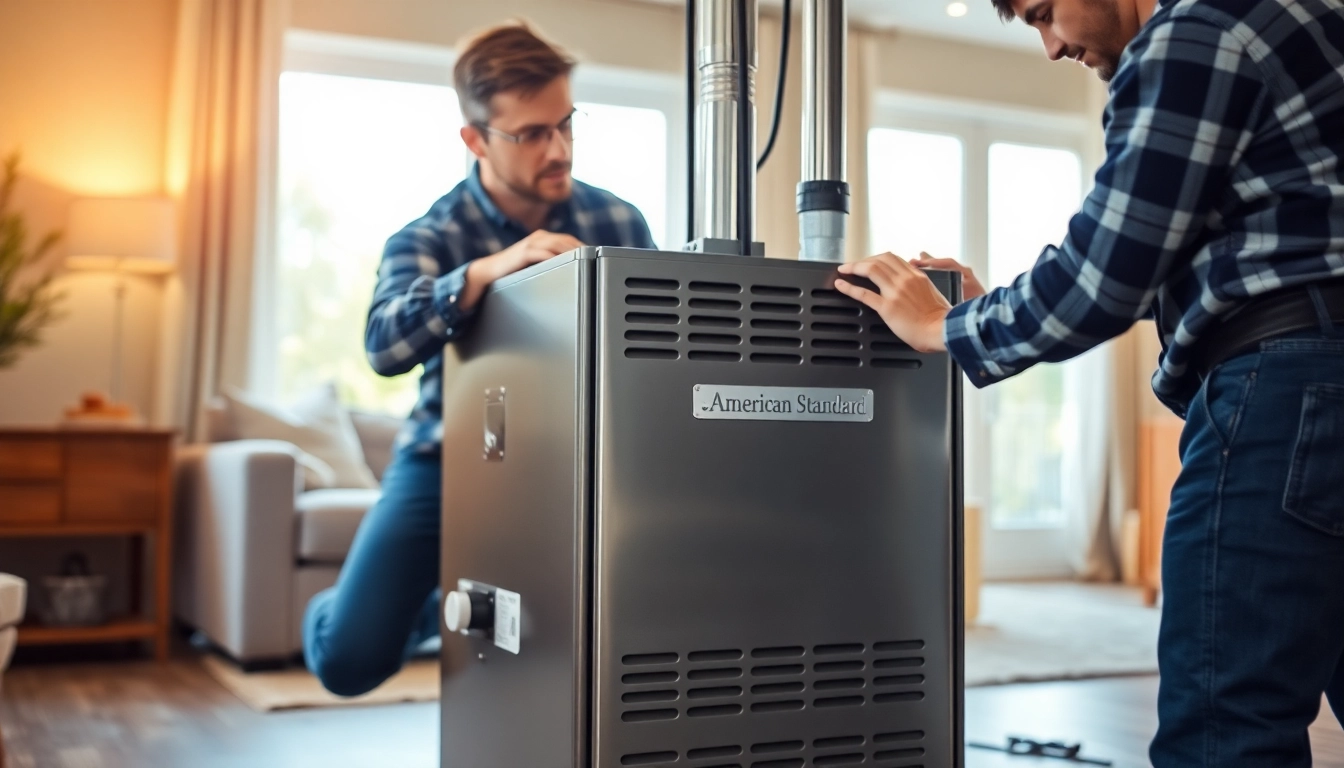 Install a high-efficiency american standard furnace canada in a stylish home setting. related image