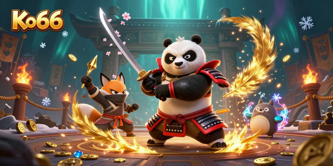Win big at Ko66 with exciting games, samurai panda, and vibrant casino action!