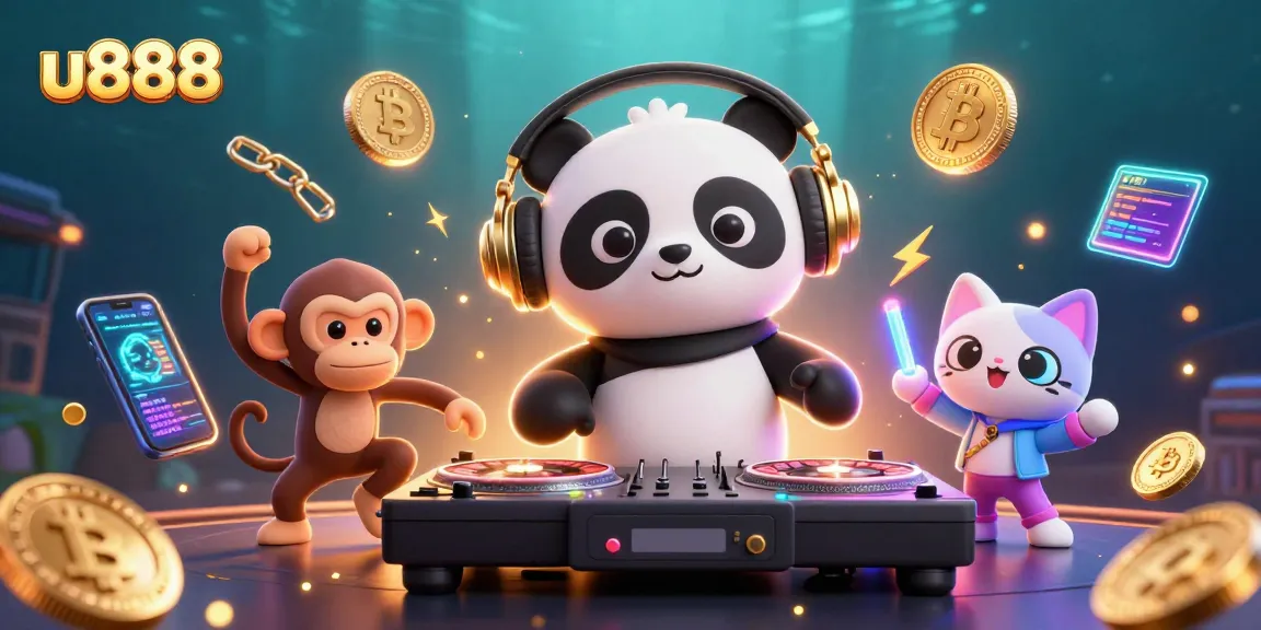 Spin the reels and win at u888 with a vibrant DJ panda and energetic theme!