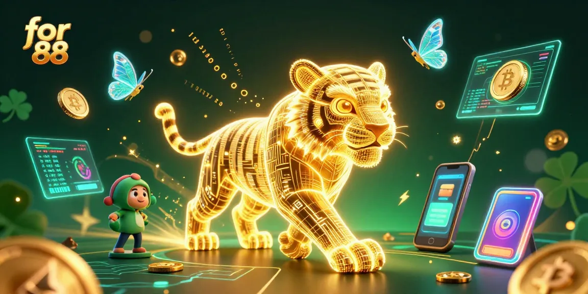 Engage in thrilling gameplay at for 88 with vibrant 3D casino visuals featuring a dynamic neon tiger.
