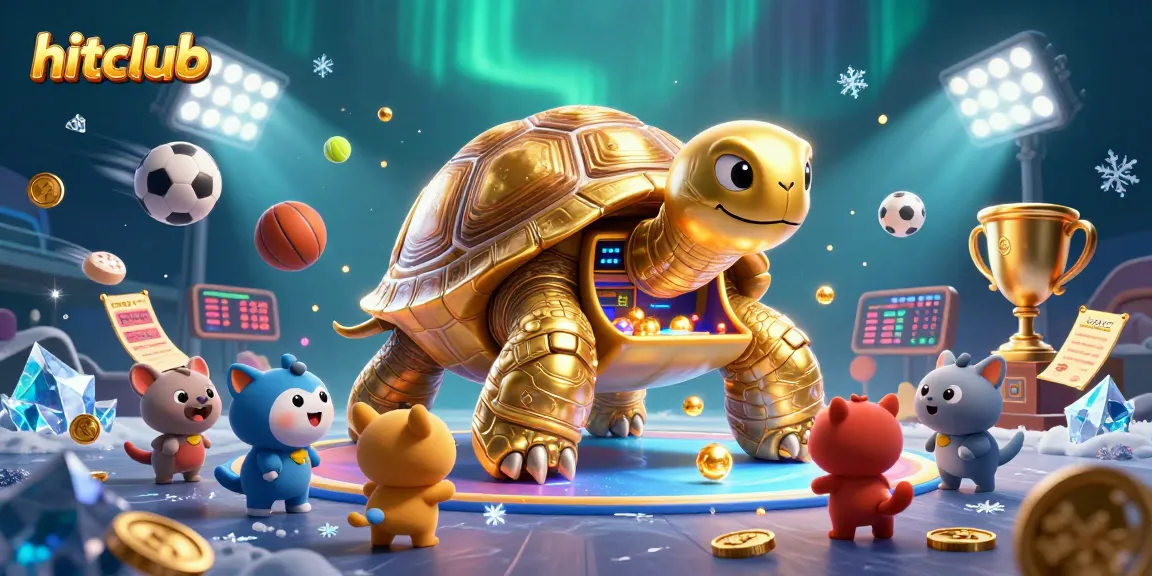 Exciting hitclub gaming experience showcasing vibrant 3D illustrations of fun characters and casino elements.