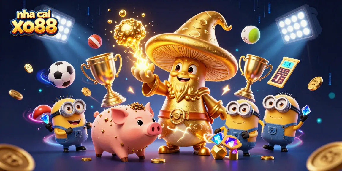 Engage with nha cai xo88's rich 3D casino world featuring golden magic elements and dynamic sports betting.