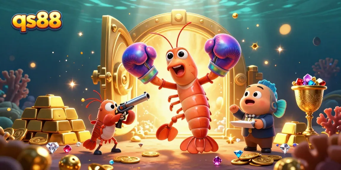 Experience winning strategies with qs88 in a vibrant, dynamic casino scene full of treasures and energetic characters.