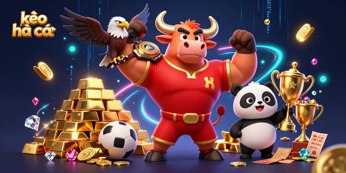 Experience the thrill of kèo nhà cái with dynamic sports betting elements and vibrant characters.